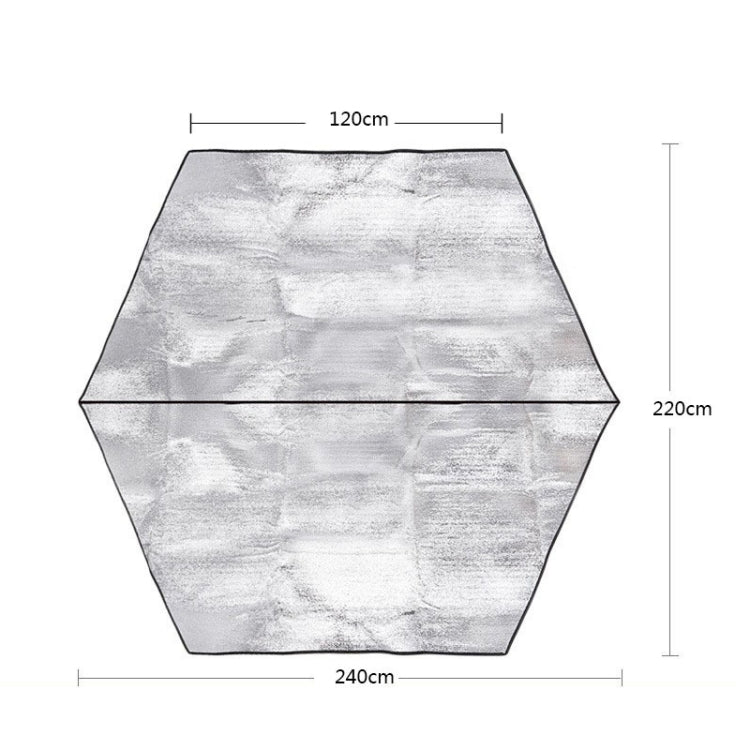 Outdoor Large Hexagonal Double Sided Aluminum Film Moisture Pad Waterproof Heat Insulation Camping Equipment Tent Picnic Pad
