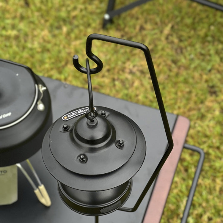 Outdoor Camping Desk Lamp Frame Retro Iron Art Camp Lamp Hanging Shelf Desktop Magnet Light Pole