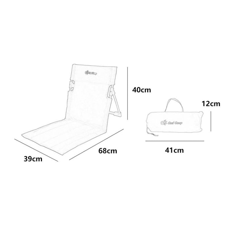COOL CAMP C-Y006 Outdoor Camping Back Cushion Aluminum Folding Beach Chair Park Wild Leisure Chair