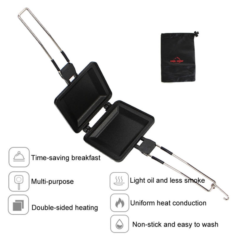 COOL CAMP CF-807 Outdoor Camping Folding Portable Sandwich Nonstick Grill Pan Toast Double Sided Skillet