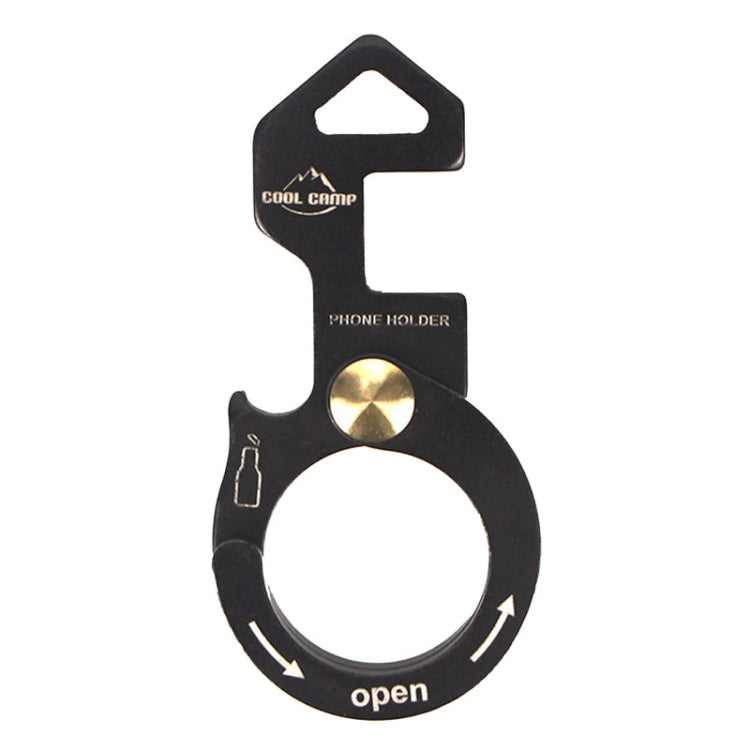 COOL CAMP CF-165 Outdoor Multifunctional Aluminum Buckle Camping Lanyard Hook Phone Holder Bottle Lifter