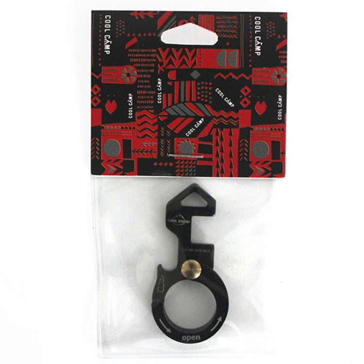 COOL CAMP CF-165 Outdoor Multifunctional Aluminum Buckle Camping Lanyard Hook Phone Holder Bottle Lifter