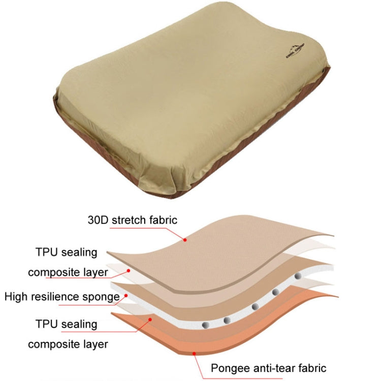 COOL CAMP CF-1111 Outdoor Automatic Inflatable Pillow Portable Travel Camping Tent Nap Sponge Pillow