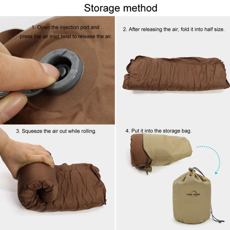 COOL CAMP CF-1111 Outdoor Automatic Inflatable Pillow Portable Travel Camping Tent Nap Sponge Pillow