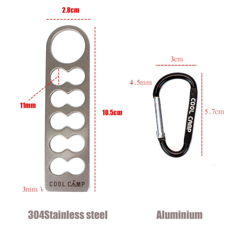 COOLCAMP CF-A207 Outdoor Camping Tent Peg Organizer Portable Stainless Steel Camping Peg Shelf