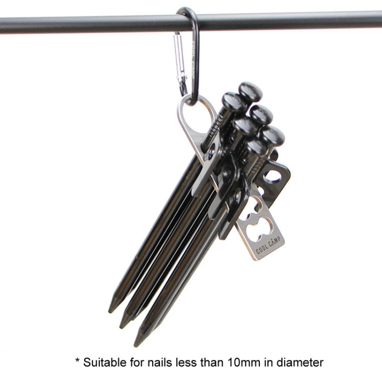COOLCAMP CF-A207 Outdoor Camping Tent Peg Organizer Portable Stainless Steel Camping Peg Shelf