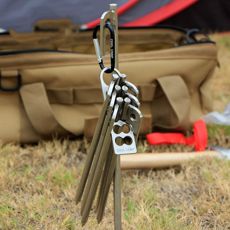 COOLCAMP CF-A207 Outdoor Camping Tent Peg Organizer Portable Stainless Steel Camping Peg Shelf