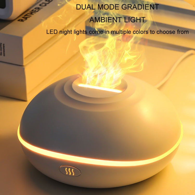 SD13 200ML Car USB Flame Aromatherapy Diffuser Home LED Night Light Silent Mist Humidifier