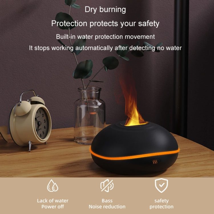 SD13 200ML Car USB Flame Aromatherapy Diffuser Home LED Night Light Silent Mist Humidifier