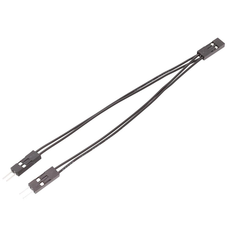 3pcs DuPont Terminal Wire DuPont 2.54 Connection Cable 2Pin 1 To 2 Wire One Female To Two Males