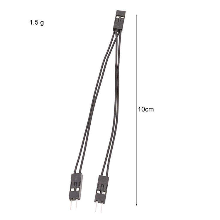3pcs DuPont Terminal Wire DuPont 2.54 Connection Cable 2Pin 1 To 2 Wire One Female To Two Males
