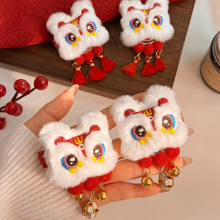 1pair New Year Hair Clip Girl Hair Duckbill Clip Hair Accessories