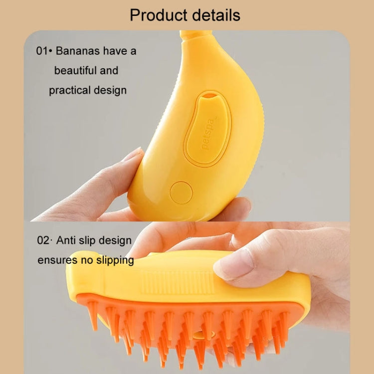 Banana Shape Pet Spray Massage Comb Electrical Cleaning Brush Hair Removal Comb For Dogs And Cats