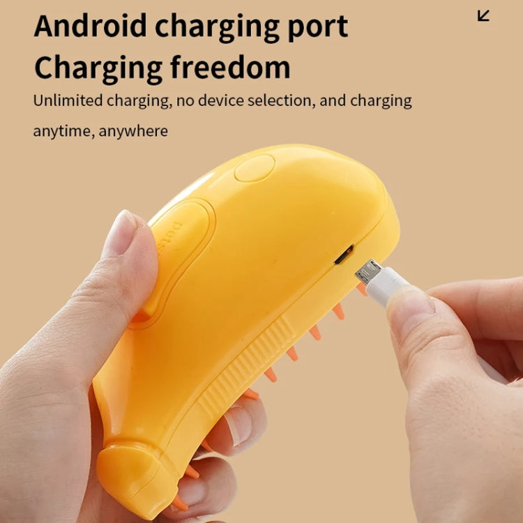 Banana Shape Pet Spray Massage Comb Electrical Cleaning Brush Hair Removal Comb For Dogs And Cats