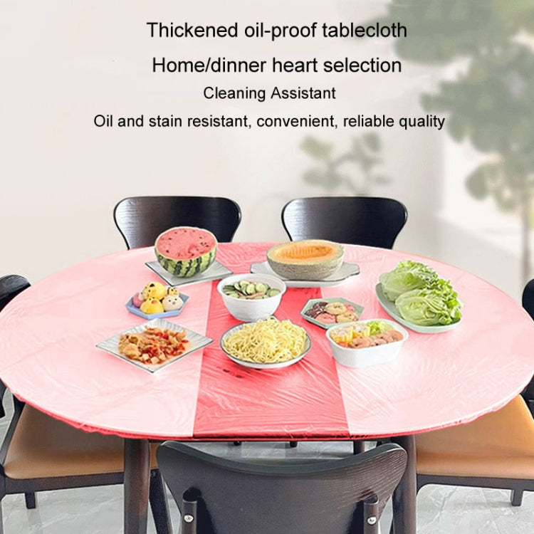 Disposable Elastic Bunching Tablecloth Household Table Thickened PE Non-Washable Waterproof Oilproof Tablecloth