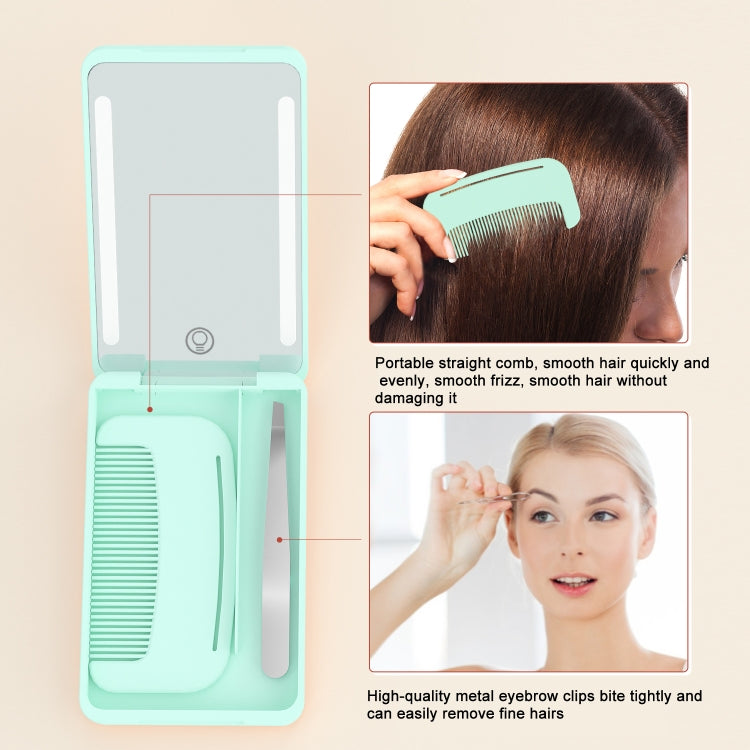 LED Cosmetic Mirror Rechargeable Smart Fill Light Travel Portable Set