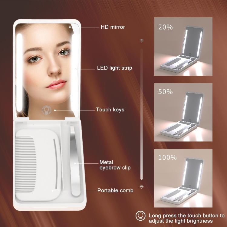 LED Cosmetic Mirror Rechargeable Smart Fill Light Travel Portable Set