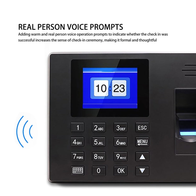Fingerprint Recognition Voice Broadcast Smart Report Generation Attendance Machine
