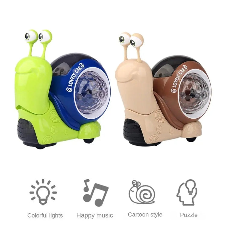 Children Electrical Crawling Snail Toys Sound And Light Projection Snail Fun Toys