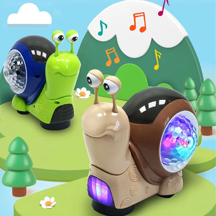 Children Electrical Crawling Snail Toys Sound And Light Projection Snail Fun Toys