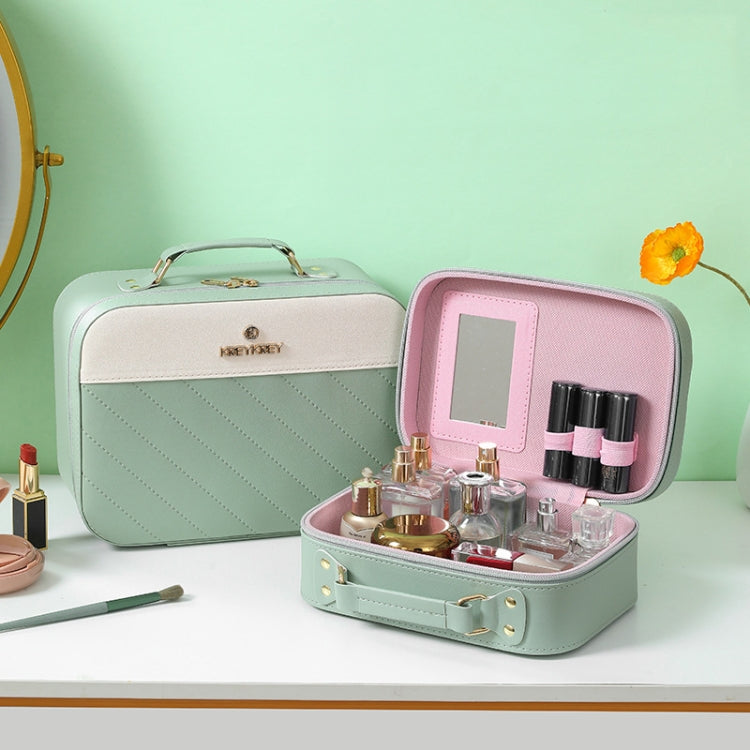 Portable Large-capacity Diagonal Stripe Cosmetic Case Travel Handheld Storage Bag