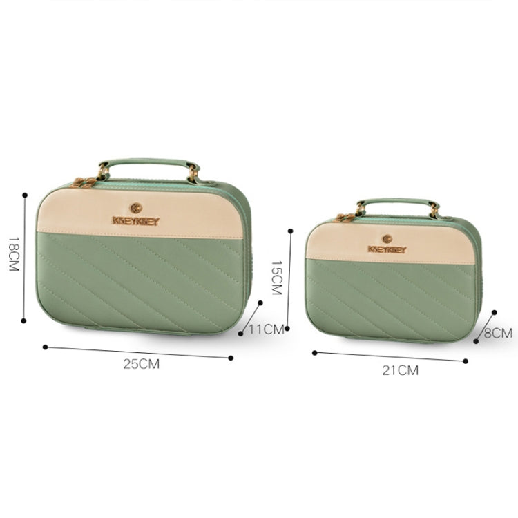 Portable Large-capacity Diagonal Stripe Cosmetic Case Travel Handheld Storage Bag