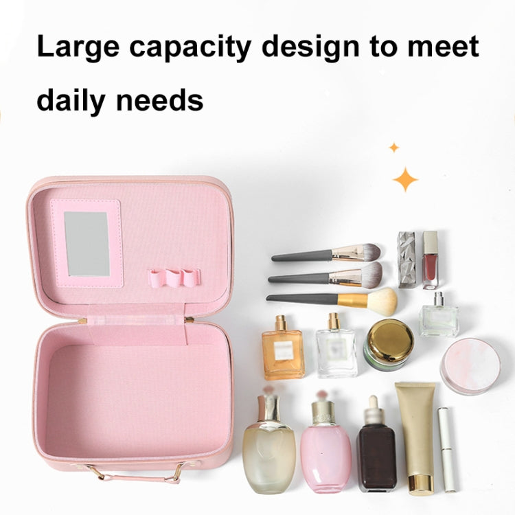 Portable Large-capacity Diagonal Stripe Cosmetic Case Travel Handheld Storage Bag