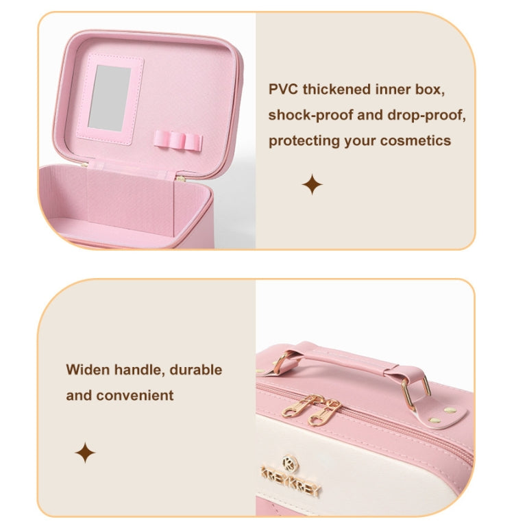 Portable Large-capacity Diagonal Stripe Cosmetic Case Travel Handheld Storage Bag