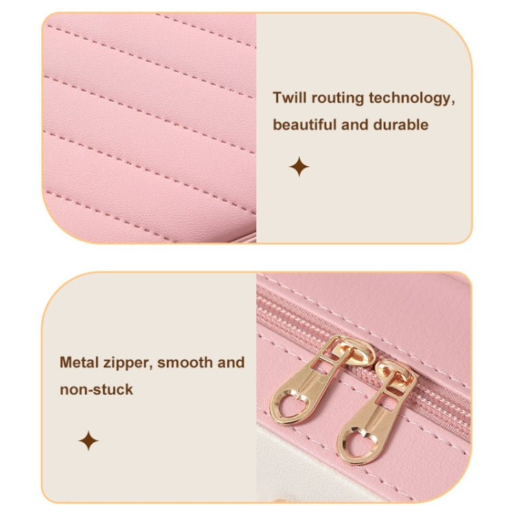 Portable Large-capacity Diagonal Stripe Cosmetic Case Travel Handheld Storage Bag