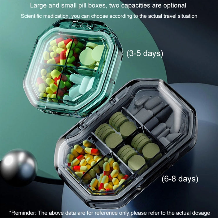 Portable Mini Compartmentalized Sealed Pill Box Weekly Morning And Evening Pill Capsule Dispensing Box