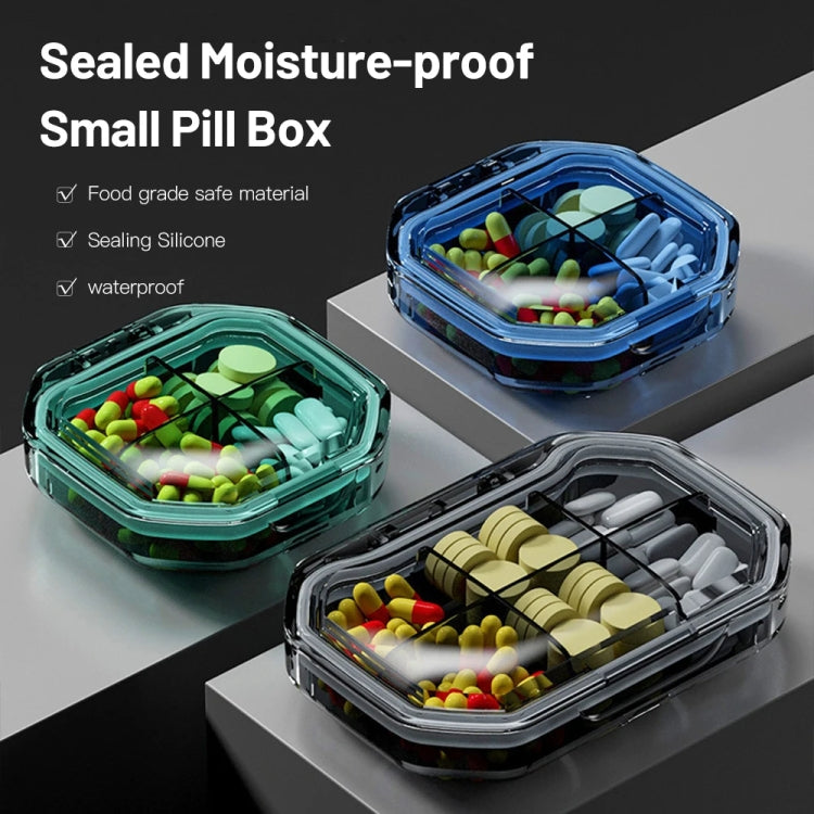 Portable Mini Compartmentalized Sealed Pill Box Weekly Morning And Evening Pill Capsule Dispensing Box