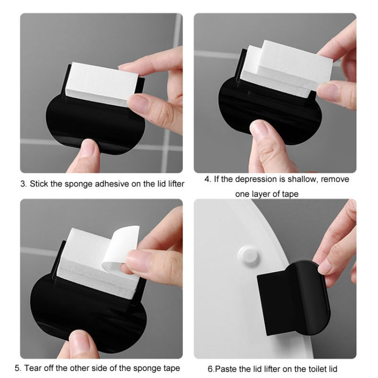 3pcs Anti Dirty Handle Toilet Lid Lifter Bathroom Bidet Seat Lifting Lid Kit