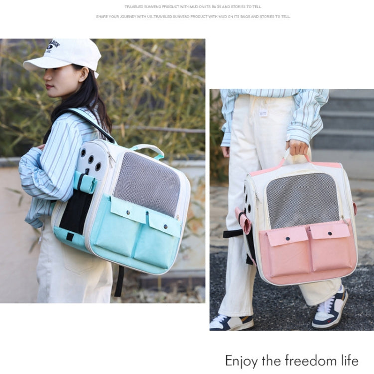 Breathable Square Cat Backpack Foldable Outdoor Portable Pet Bag