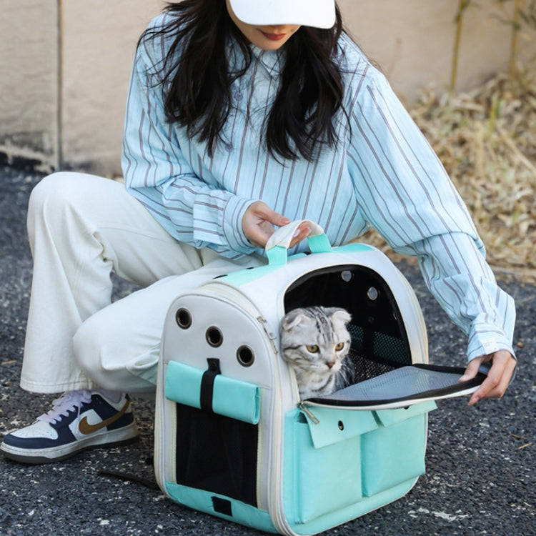 Breathable Square Cat Backpack Foldable Outdoor Portable Pet Bag