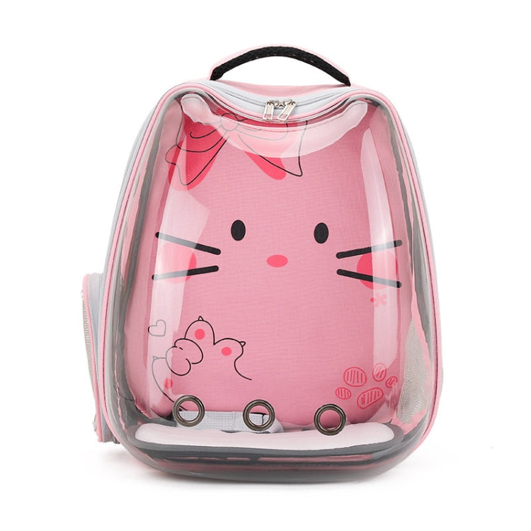 Cartoon Pattern Cat Transparent Pet Bag Space Capsule Portable Pet Backpack