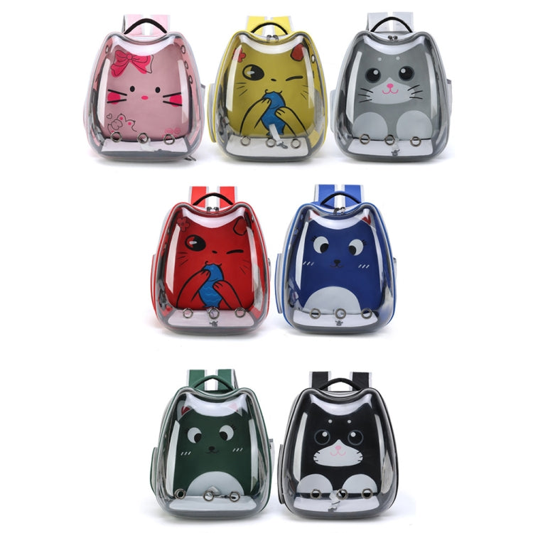 Cartoon Pattern Cat Transparent Pet Bag Space Capsule Portable Pet Backpack