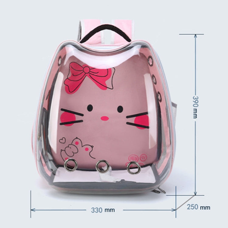 Cartoon Pattern Cat Transparent Pet Bag Space Capsule Portable Pet Backpack