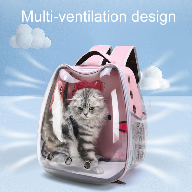 Cartoon Pattern Cat Transparent Pet Bag Space Capsule Portable Pet Backpack