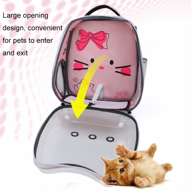 Cartoon Pattern Cat Transparent Pet Bag Space Capsule Portable Pet Backpack
