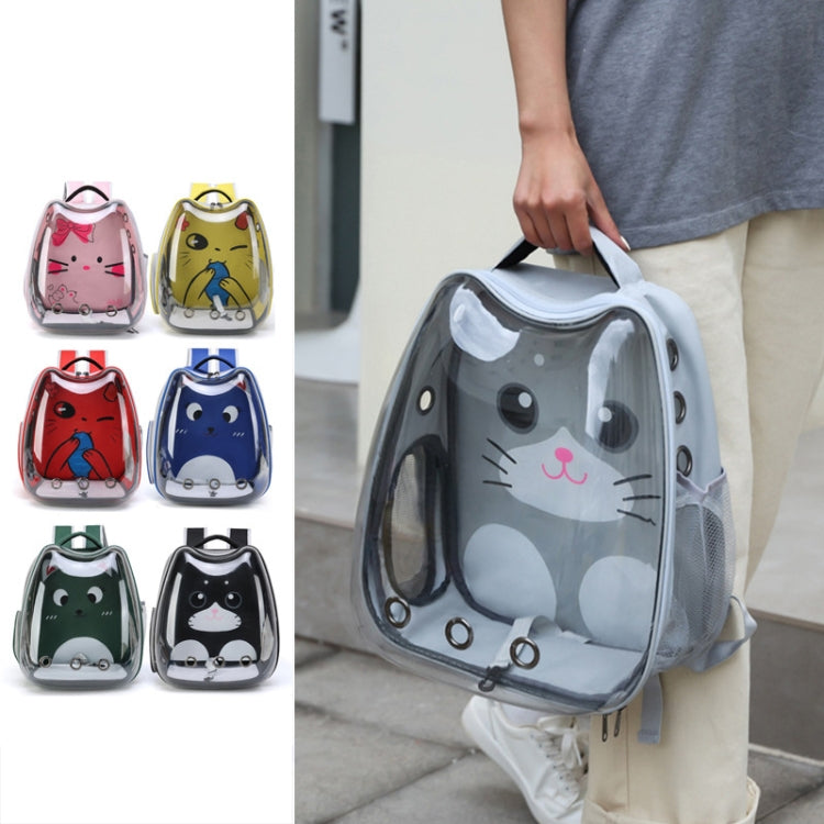 Cartoon Pattern Cat Transparent Pet Bag Space Capsule Portable Pet Backpack
