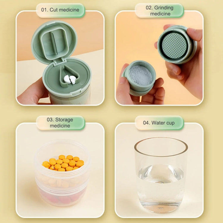 Portable 4 In 1 Mini Pill Box Multifunctional Cutting And Dispensing Device