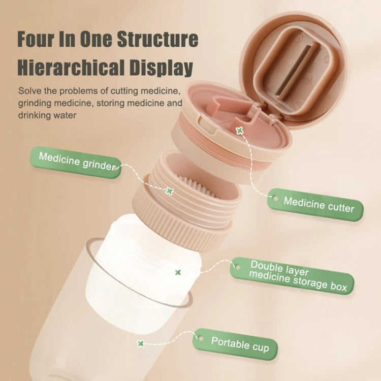 Portable 4 In 1 Mini Pill Box Multifunctional Cutting And Dispensing Device