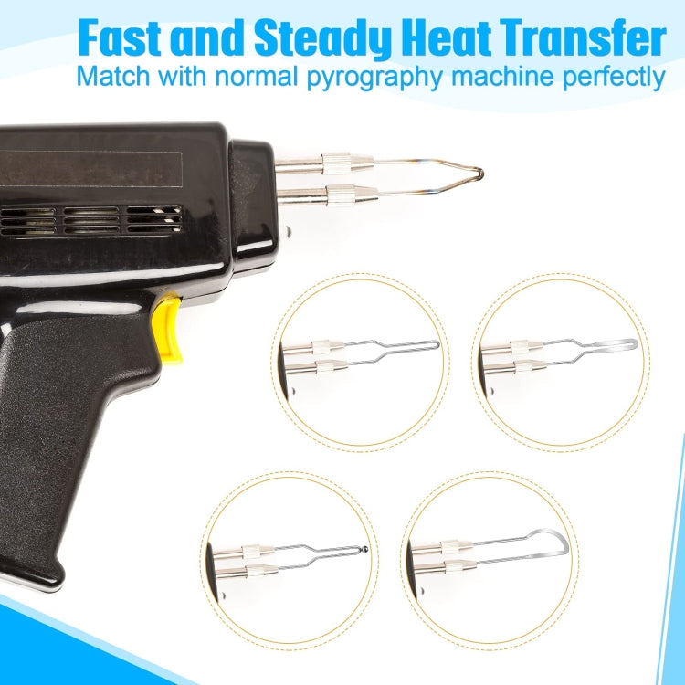 23 In 1 1mm Diameter Wood Burning Wire Nibs for High Impedance Pyrography Machine Accessory