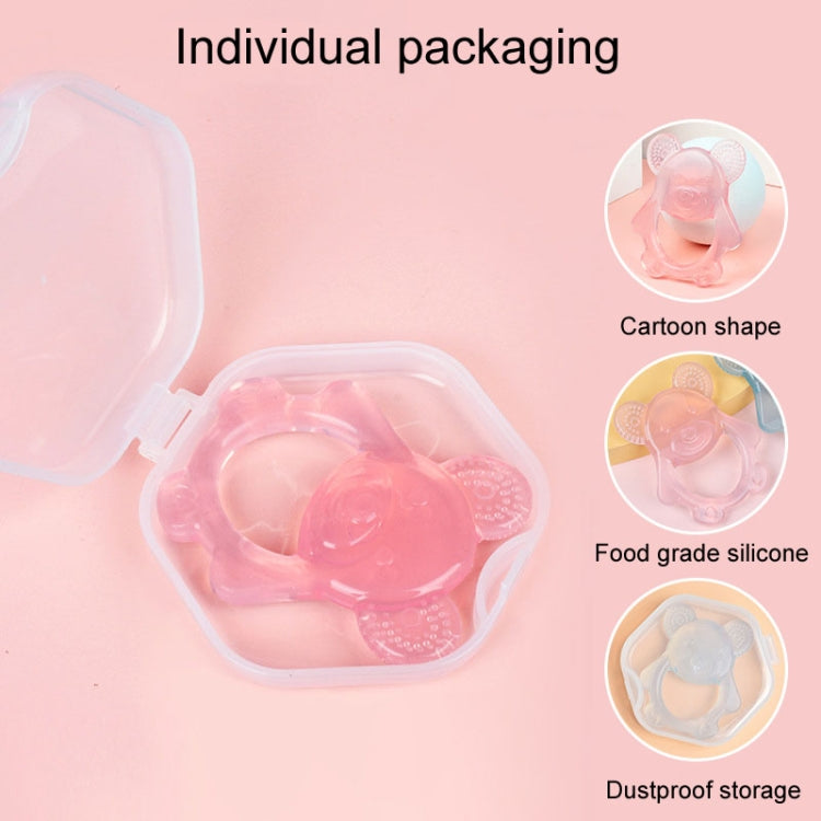 Baby Teething Stick Toys Childrens Silicone Bear Bites With Storage Box