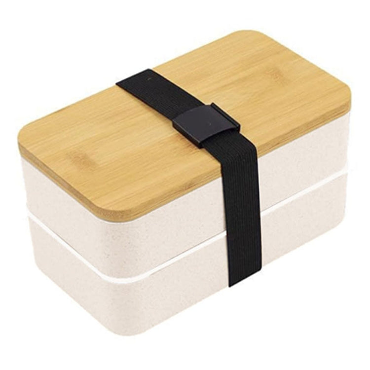 1200ml Portable Compartment Insulated Double Layer Lunch Box Microwavable Plastic Food Container