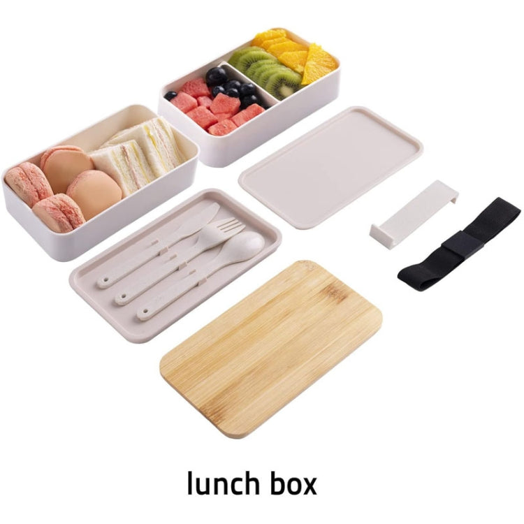 1200ml Portable Compartment Insulated Double Layer Lunch Box Microwavable Plastic Food Container