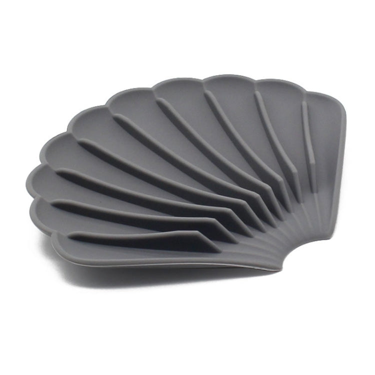 Drainable Silicone Soap Box No Hole Deflector Soap Dish Shell Shape Non-Slip Soap Holder
