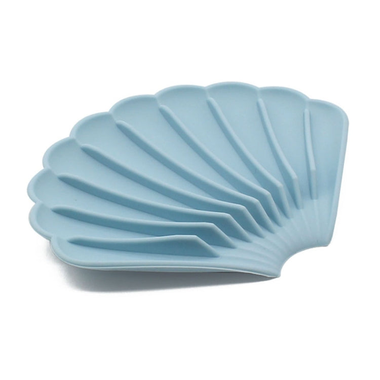 Drainable Silicone Soap Box No Hole Deflector Soap Dish Shell Shape Non-Slip Soap Holder