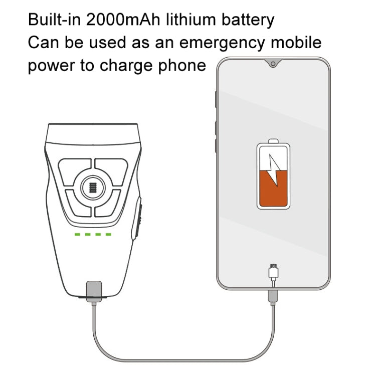 Dual Ultrasonic Repeller Pet Stop Barker With Mobile Power Supply Flashing Lighting Horn Function