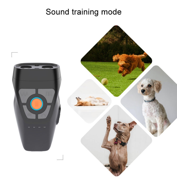 Dual Ultrasonic Repeller Pet Stop Barker With Mobile Power Supply Flashing Lighting Horn Function